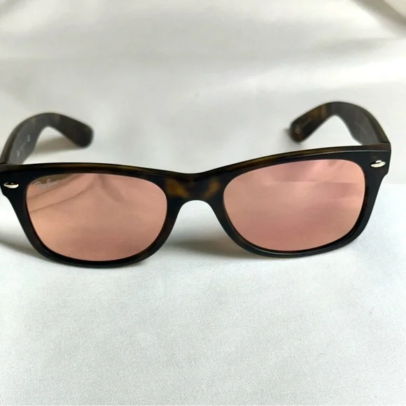 Ray-Ban New Wayfarer Sunglasses Tortoise with Copper Flash Lenses - Picture 3 of 8